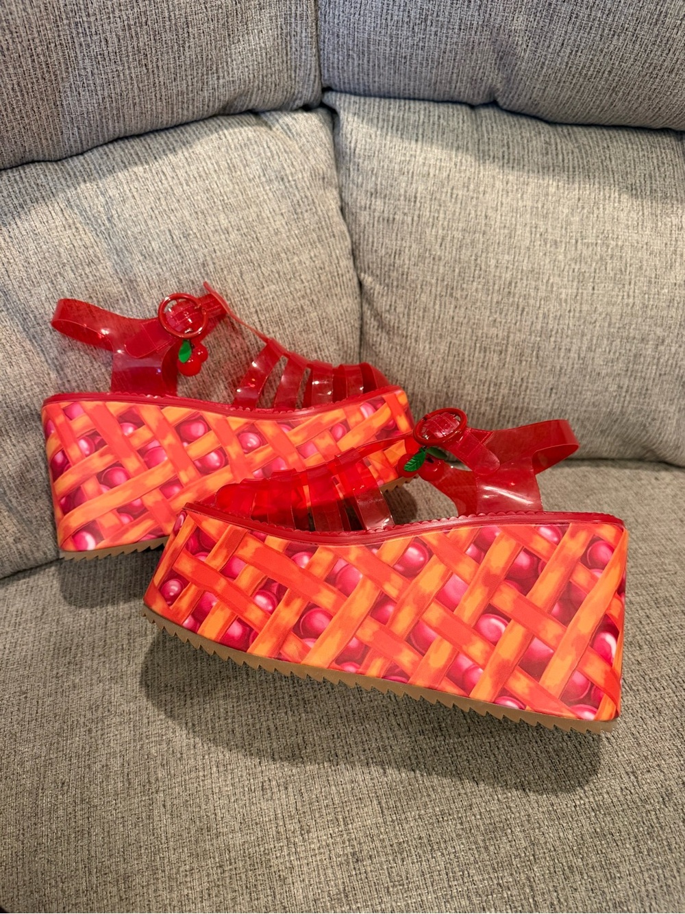 Sugar Thrillz TASTY TASTY CHERRY PIE JELLY PLATFORMS- Sz 9 - Picture 4 of 11